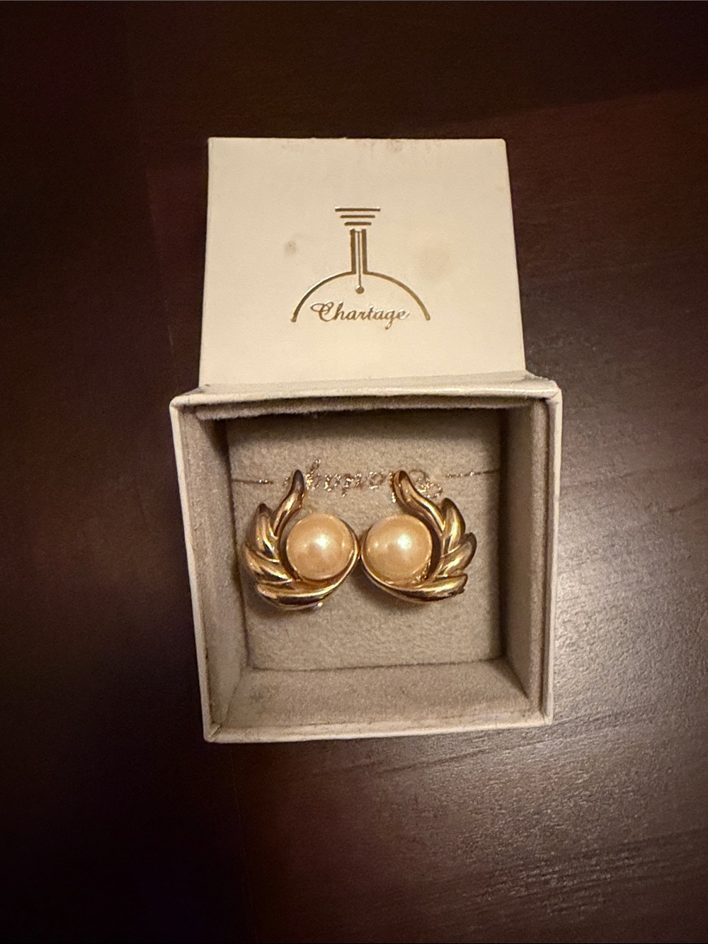 Gold-Tone Pearl Clip-On Earrings - Cream Pearls